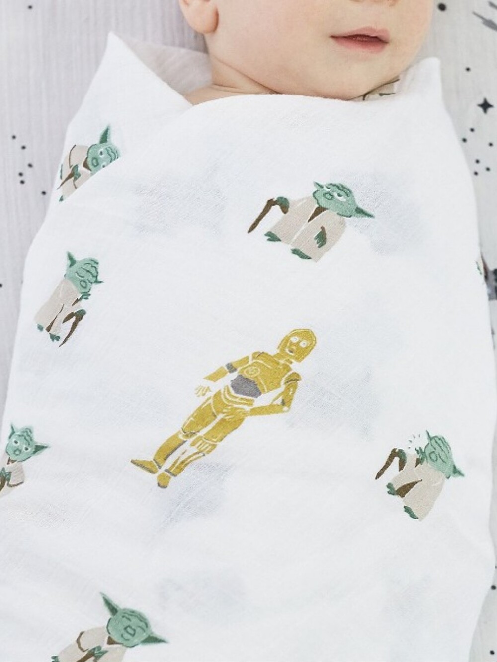 Pottery Barn Kids Star Wars Organic Muslin Swaddle